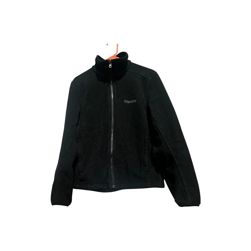 Marmot Ordesa Polartec Fleece Jacket Womens SP Black Full Zip Embroidered Hiking